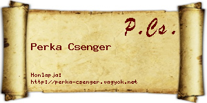 Perka Csenger névjegykártya